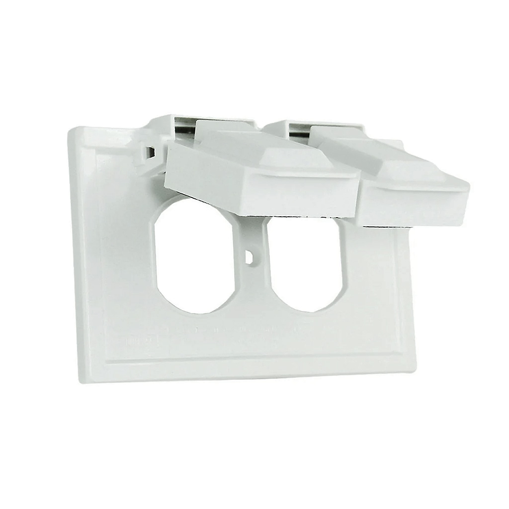 PLACA DE NYLON P/INTEMPERIE P/RECEPTACULO DPLX C/TAPAS BLANC