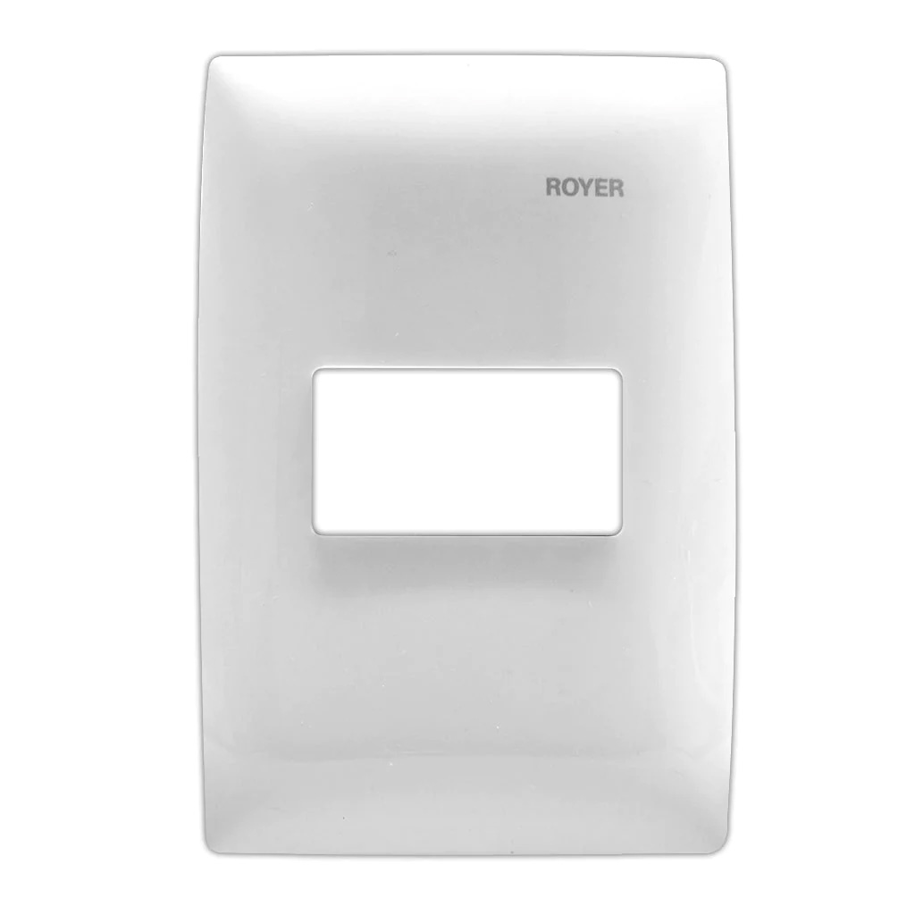 Placa 1 ventana royer 100 blanco