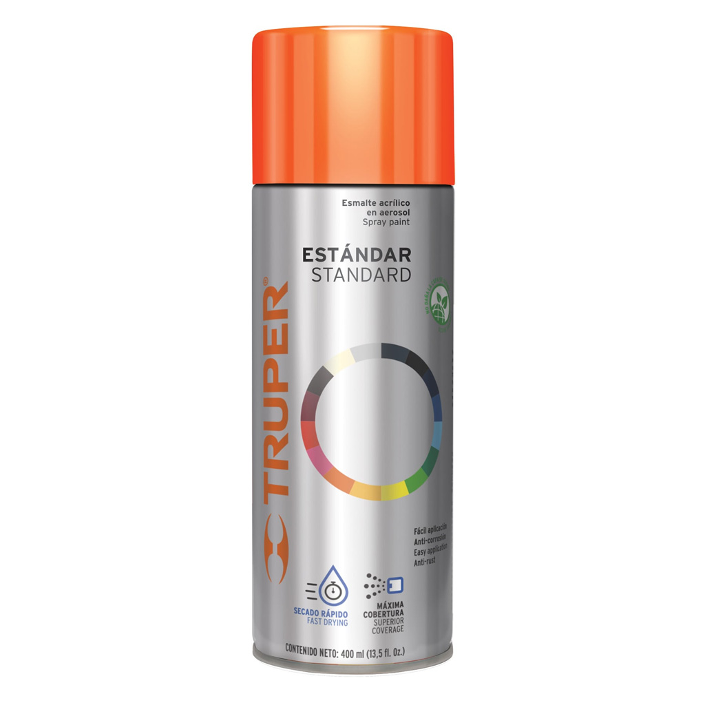 Pintura en aerosol, naranja, 400 ml,Truper