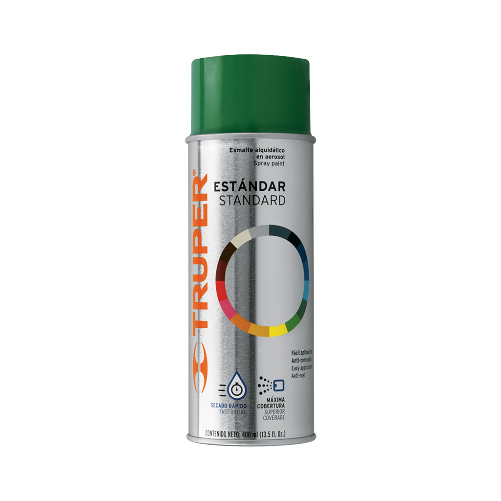 Pintura en aerosol, verde hoja, 400 ml,Truper