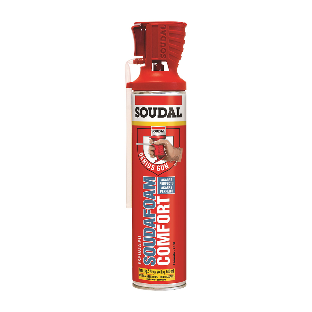 Espuma de poliuretano SoudalFoam Confort 600 ml