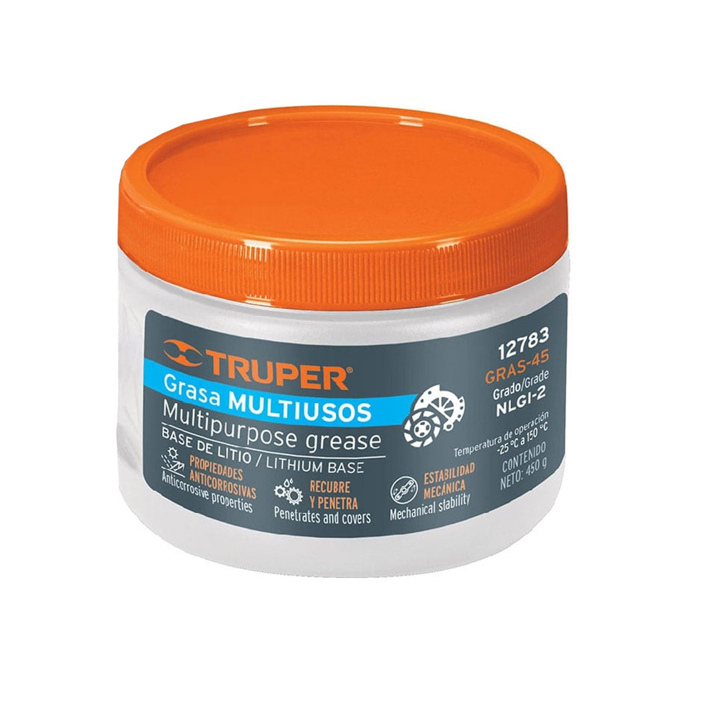 Grasa lubricante multiusos, base litio, 450 g, Truper