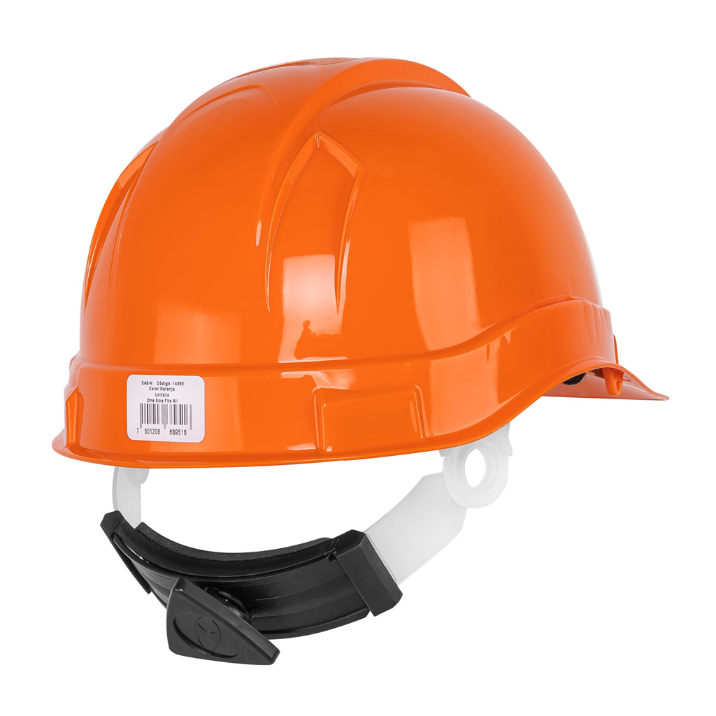Casco de seguridad color naranja