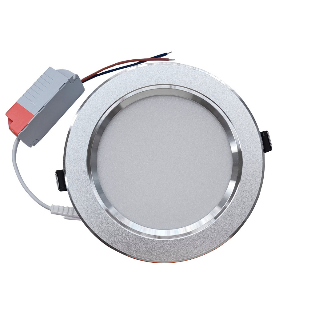 Luminario de leds plata 9w