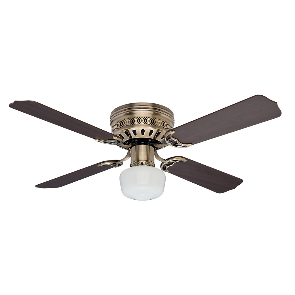 VENTILADOR ESTEVEZ DEBONAIRE BRONCE ANTIGUO 42PG 1LUZ 4ASP.