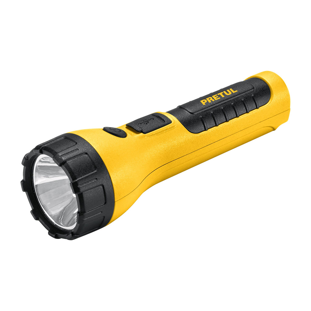 Linterna plástica recargable de LED, 120 lúmenes, Pretul