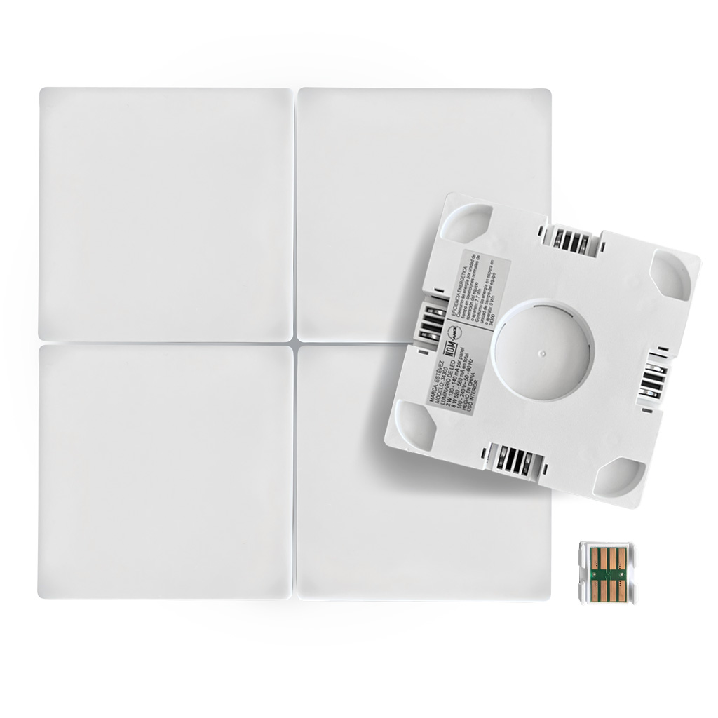 Lámpara modular Magic-Panel decorativa LED RGB 4 x 2w Blanco
