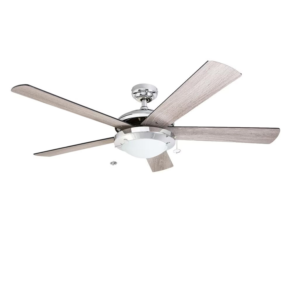 Ventilador vendaval níquel cepillado 52pg 1 luz 5 aspas coolfan