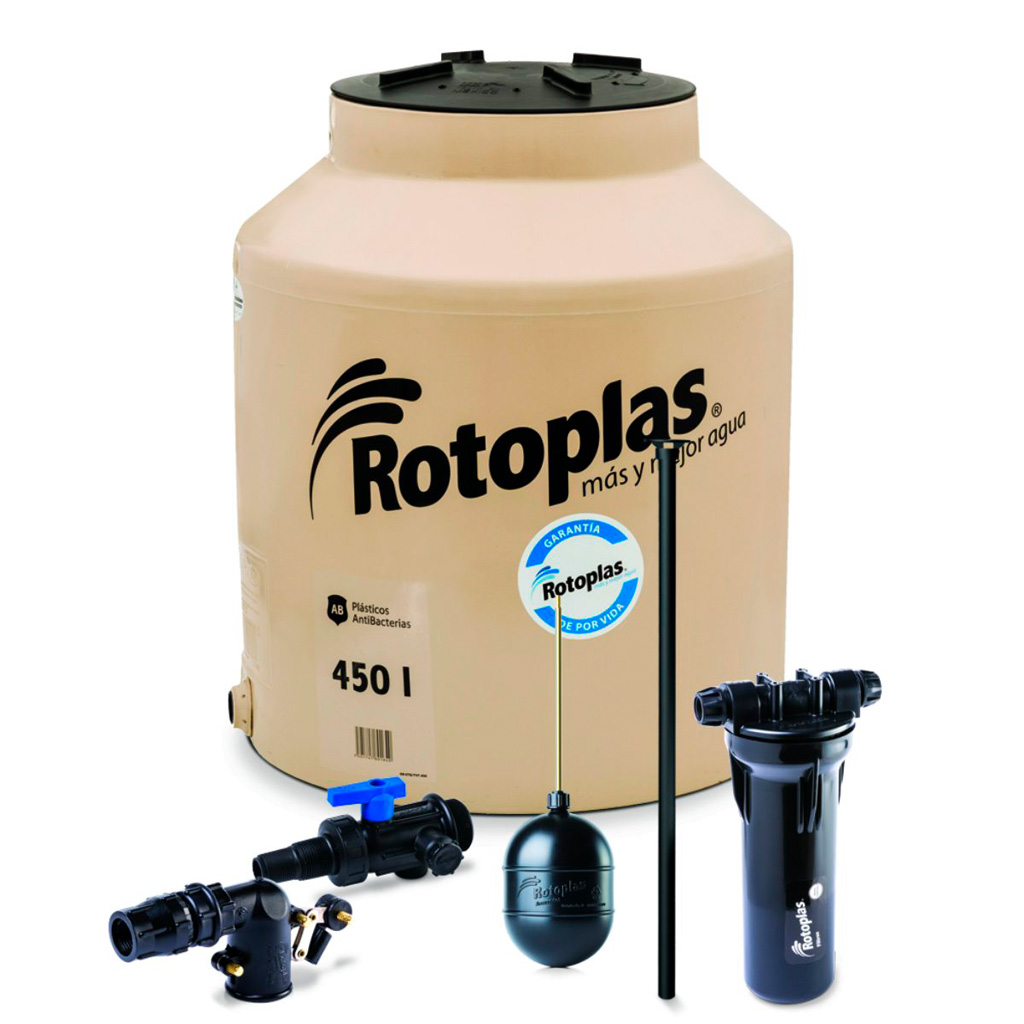 Tinaco Rotoplas Tricapa - 450 lt c/accesorios