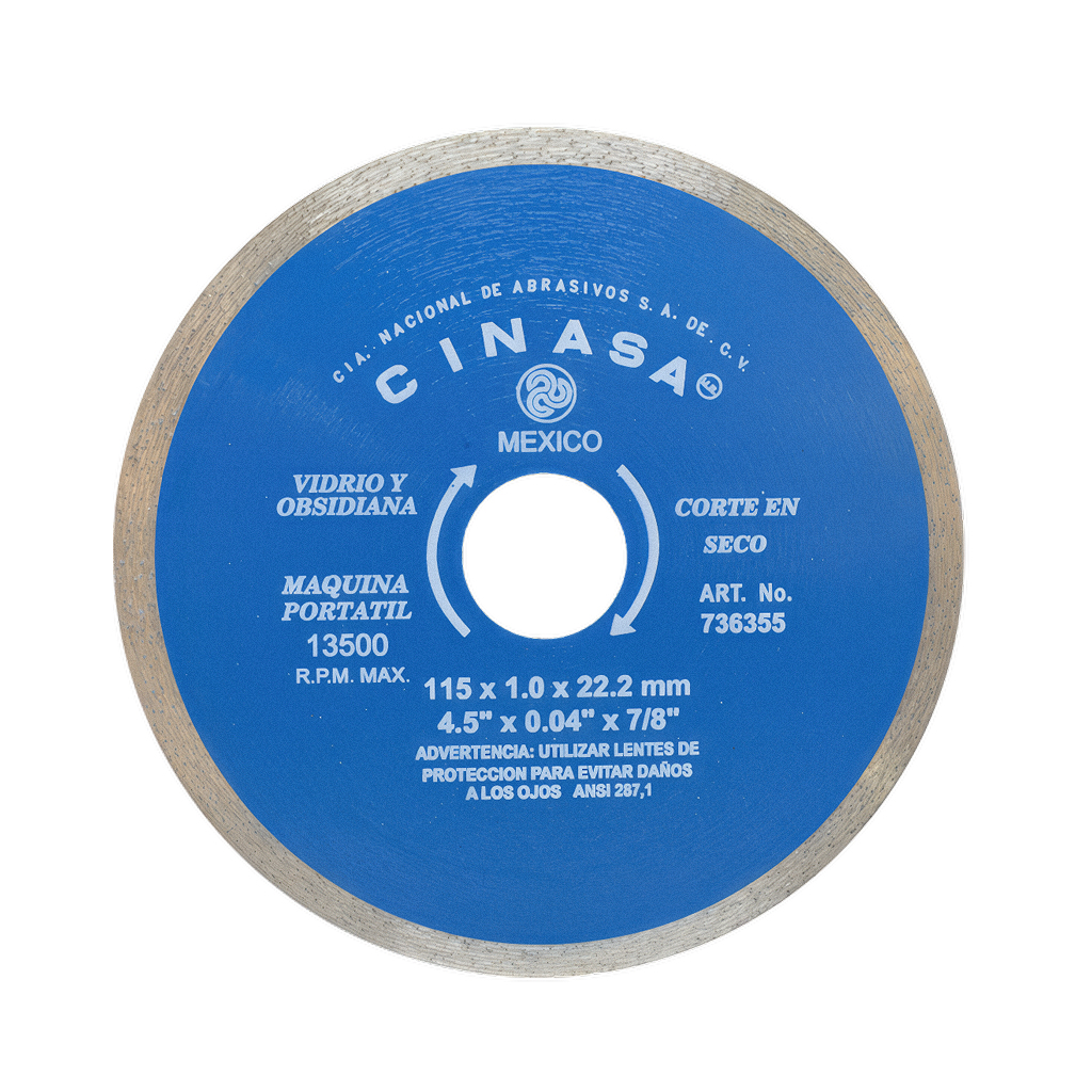 Disco diamante rin continuo 4 1/2