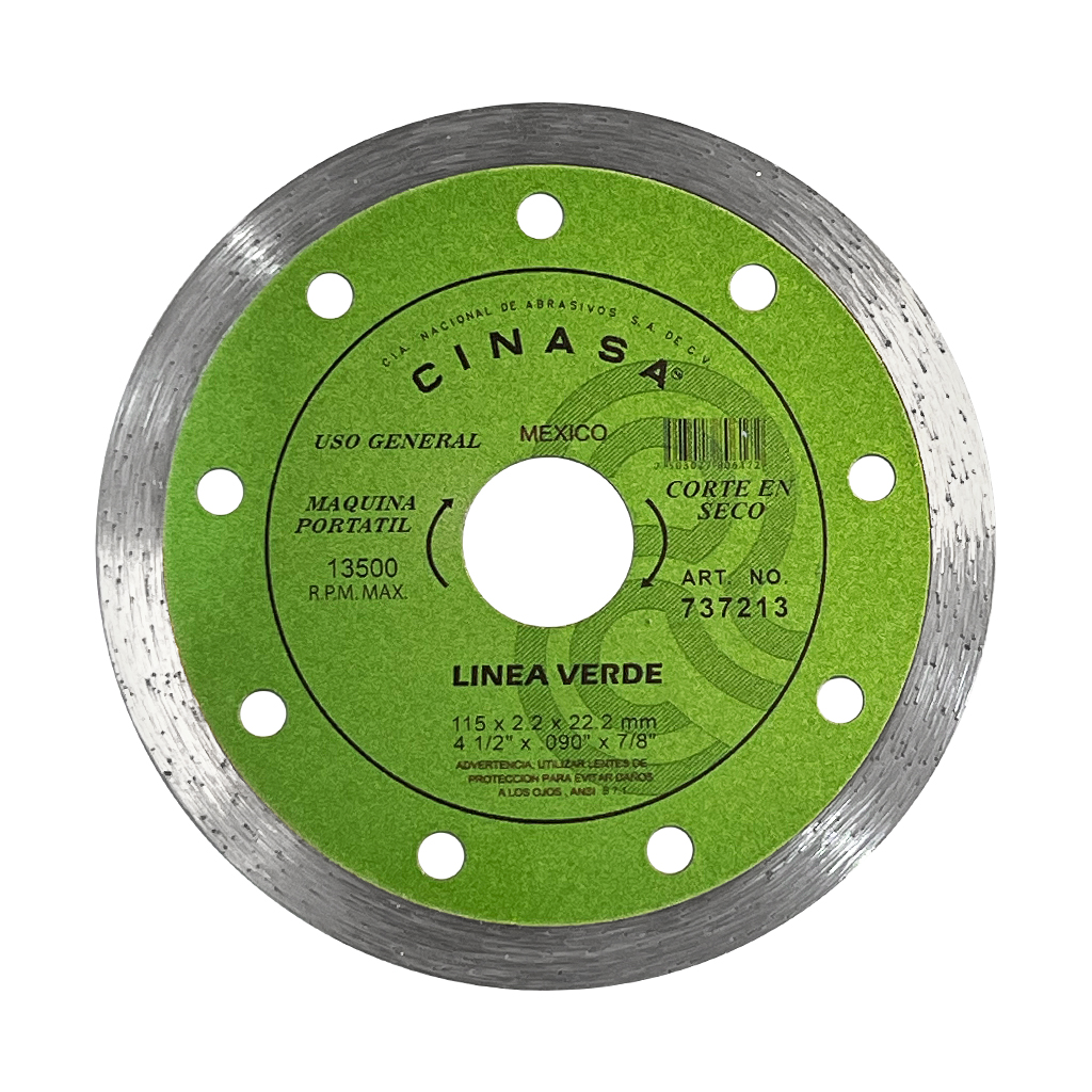 Disco diamante rin continuo 4 1/2