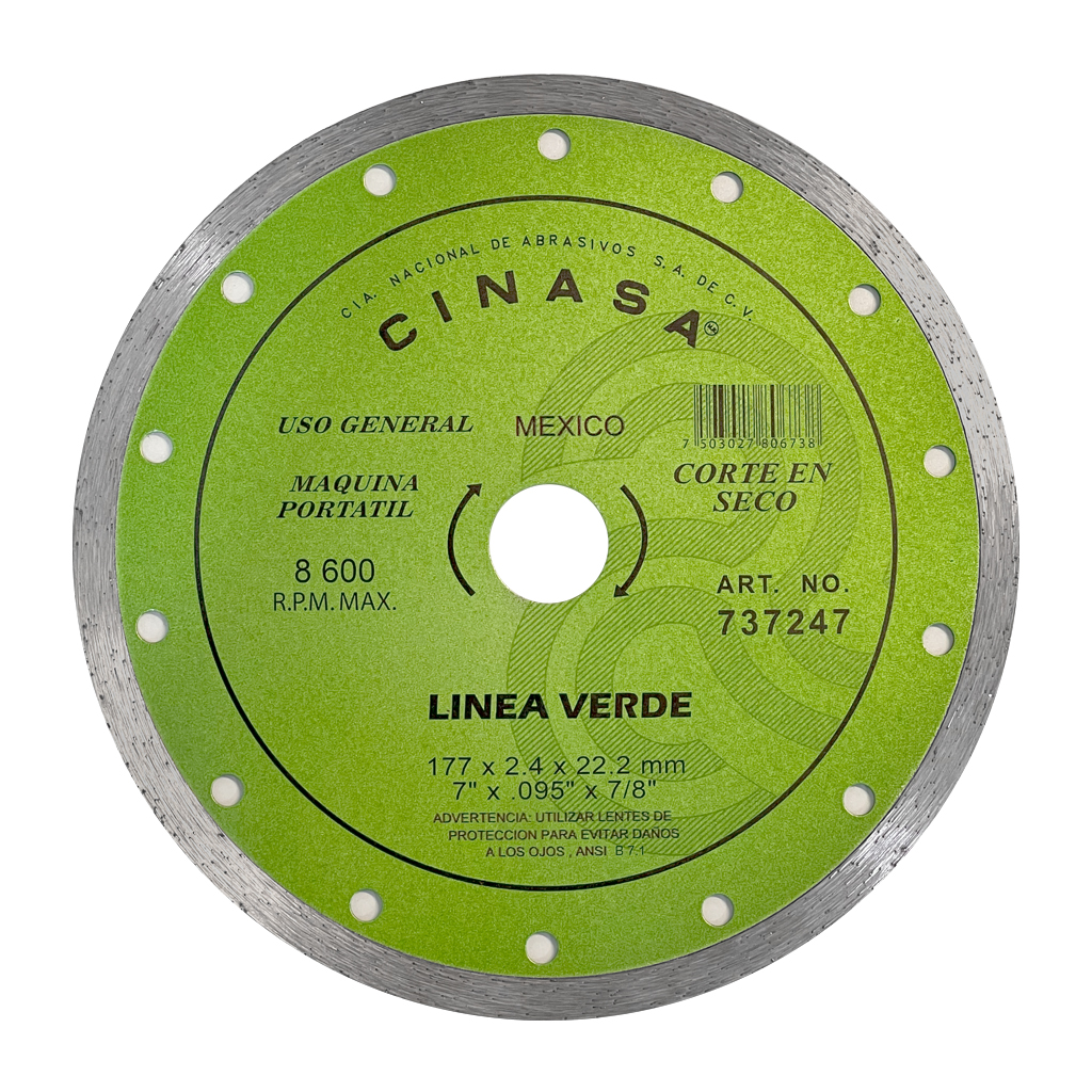 Disco diamante rin continuo 7