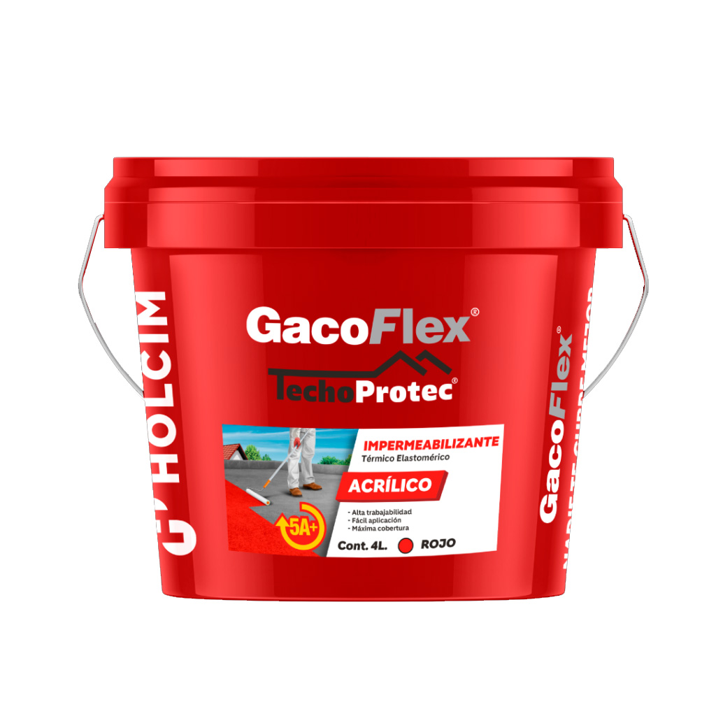 Impermeabilizante 5 años rojo galon 4L Gacoflex