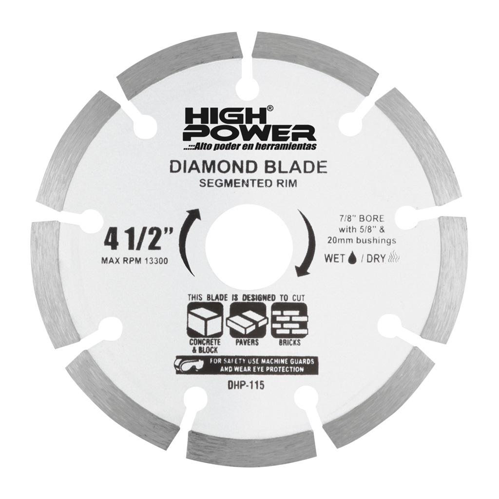 Disco de diamante 4-1/2” segmentado (disco diamantado 4 1/2
