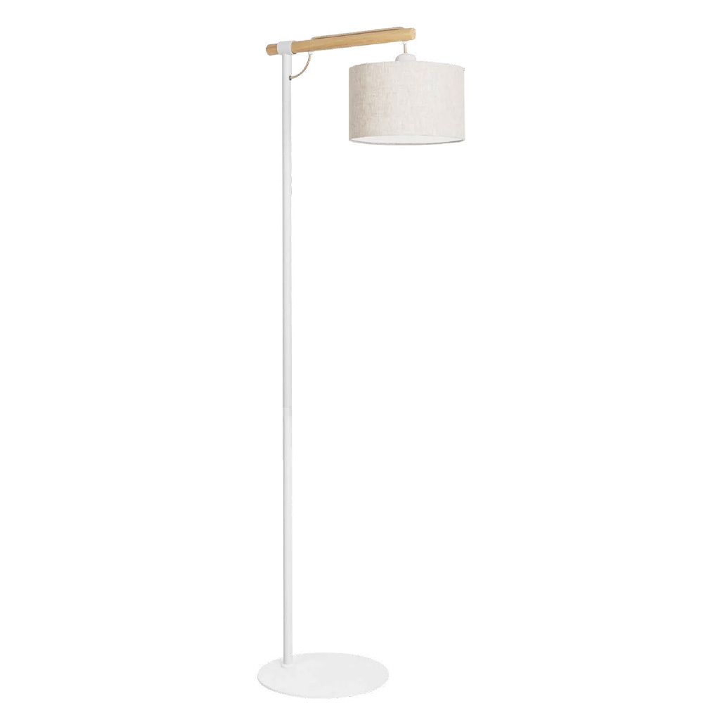 Luminario de Pie E26 Máx 40w - Madera / Blanco