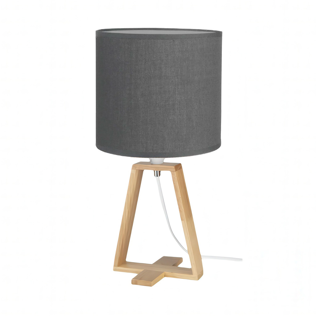 Nut Luminario De Mesa Con Pantalla E26/CFL Gris Estevez