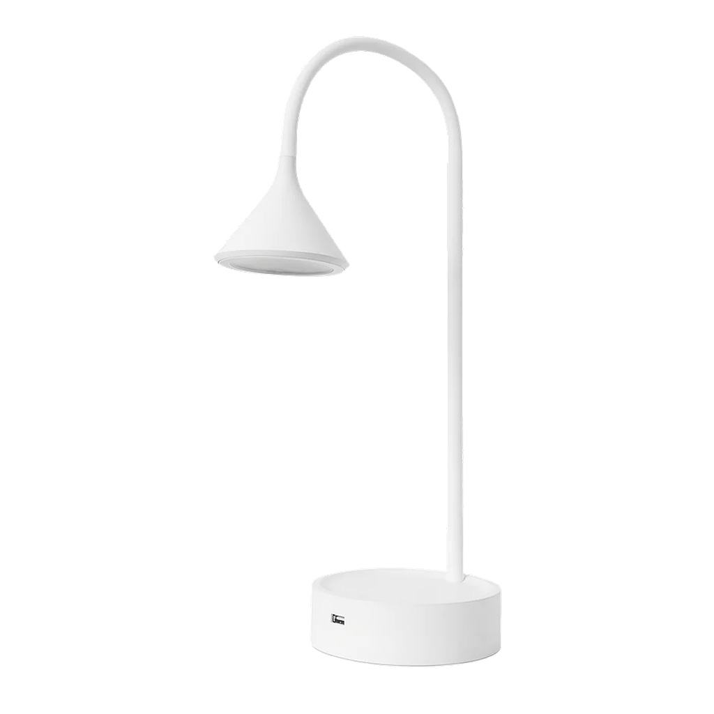 Lámpara de Mesa Ding LED 6.6w 3000K Aluminio Blanco