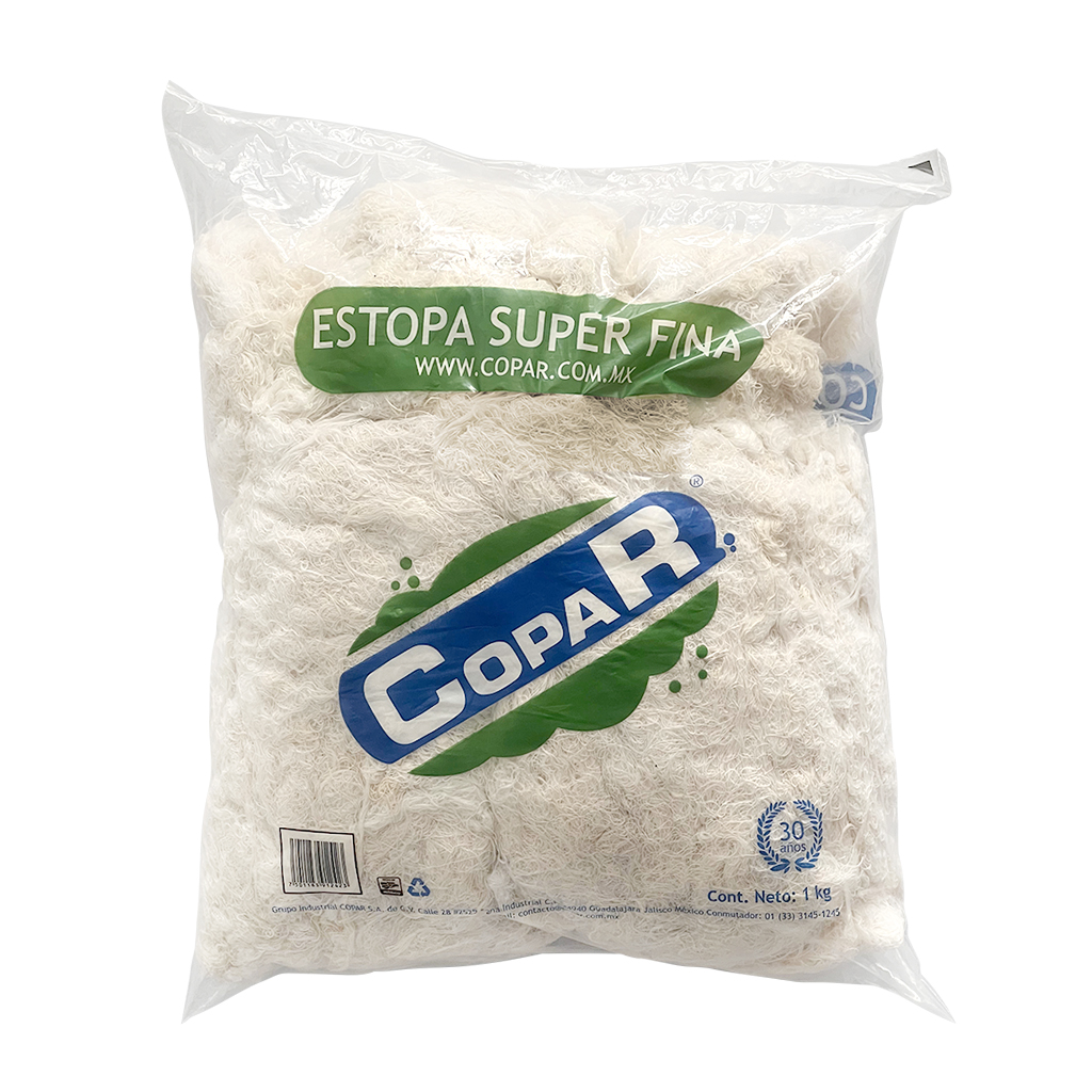 Estopa blanca S / fina - Bolsa 1kg - Copar