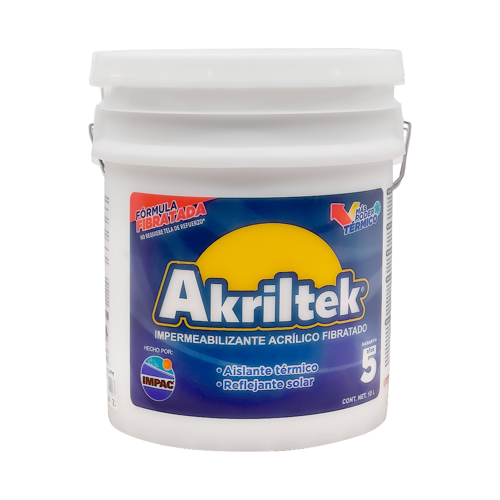 Impermeabilizante IMPAC - Akriltek 5 años - Blanco 18 Lts