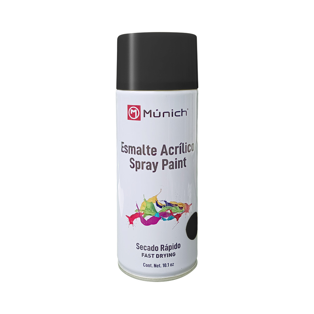 Pintura aerosol negro brillante 10.1 oz