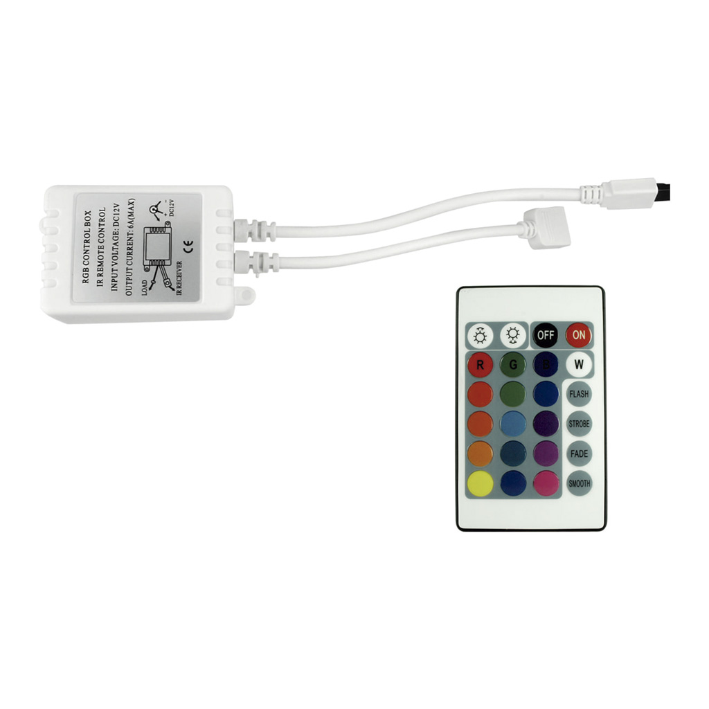 Controlador tira RGB - control remoto 16 colores