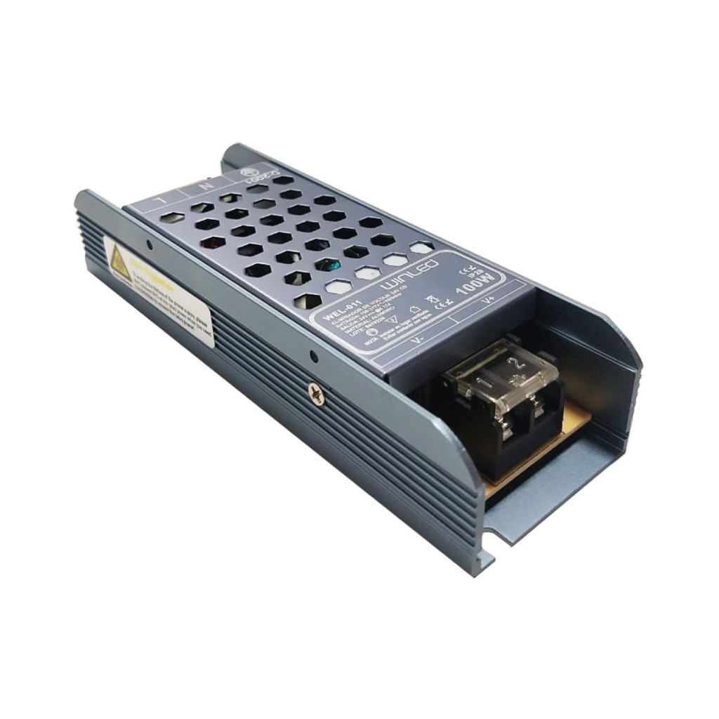 Fuente de poder slim aluminio CD 24 V 100 W interior