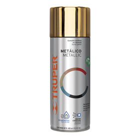 Pintura en aerosol, oro metálico, 400 ml,Truper